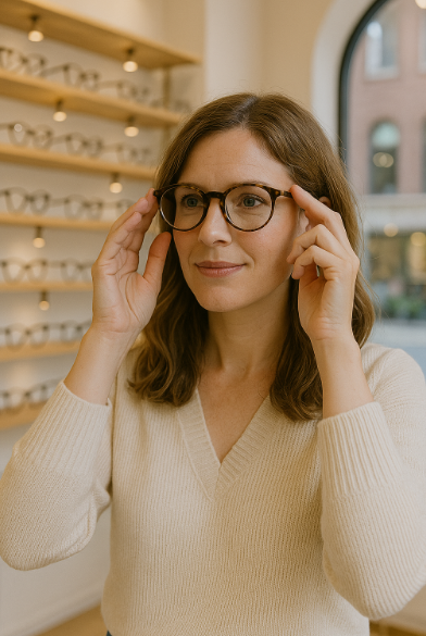 Escolher óculos que combina